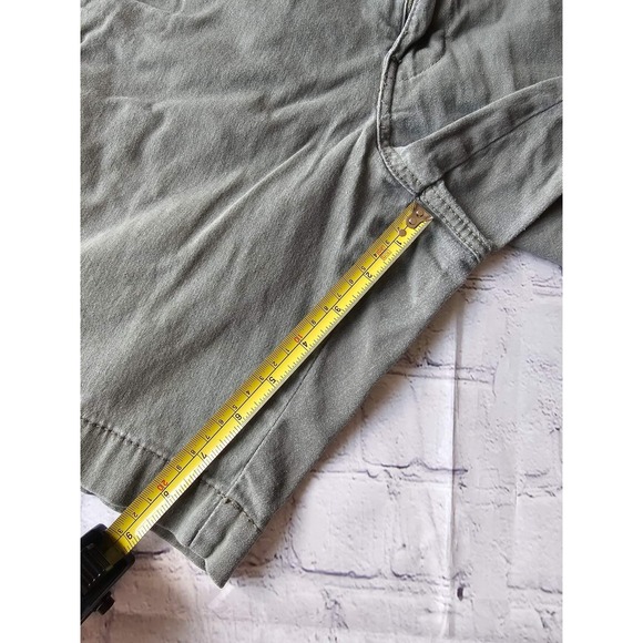 Chaps Mens Regular Fit Olive Green Chino Shorts Size 30 Stretch Cotton Blend - Picture 12 of 12